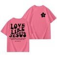 thumbnail image 5 of Yiyuu Girls Casual Loose T-Shirt Summer Letter Print Short Sleeve T Shirt Tee, Sizes 3-14, 5 of 7