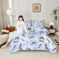 thumbnail image 4 of Homewish Flying Fairy Butterflies 3-Piece Full Size Comforter Sets For Teens Boys Girls,Chic Flowers Bedding Comforter Set,Dreamy Princess Lightweight Bedding Sets,Ultra Soft Home Decor,Reversible, 4 of 8