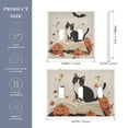 thumbnail image 2 of Yayeee Toggle Light Switch Wall Plate 3-Gang 6.37"x4.48" Decorative Outlet Cover, Gray Cartoon Halloween Cat, 2 of 7
