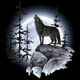 thumbnail image 4 of Wolf T-shirt, Howling At The Moon Tee, Wolves Wildlife Shirt, 4 of 6