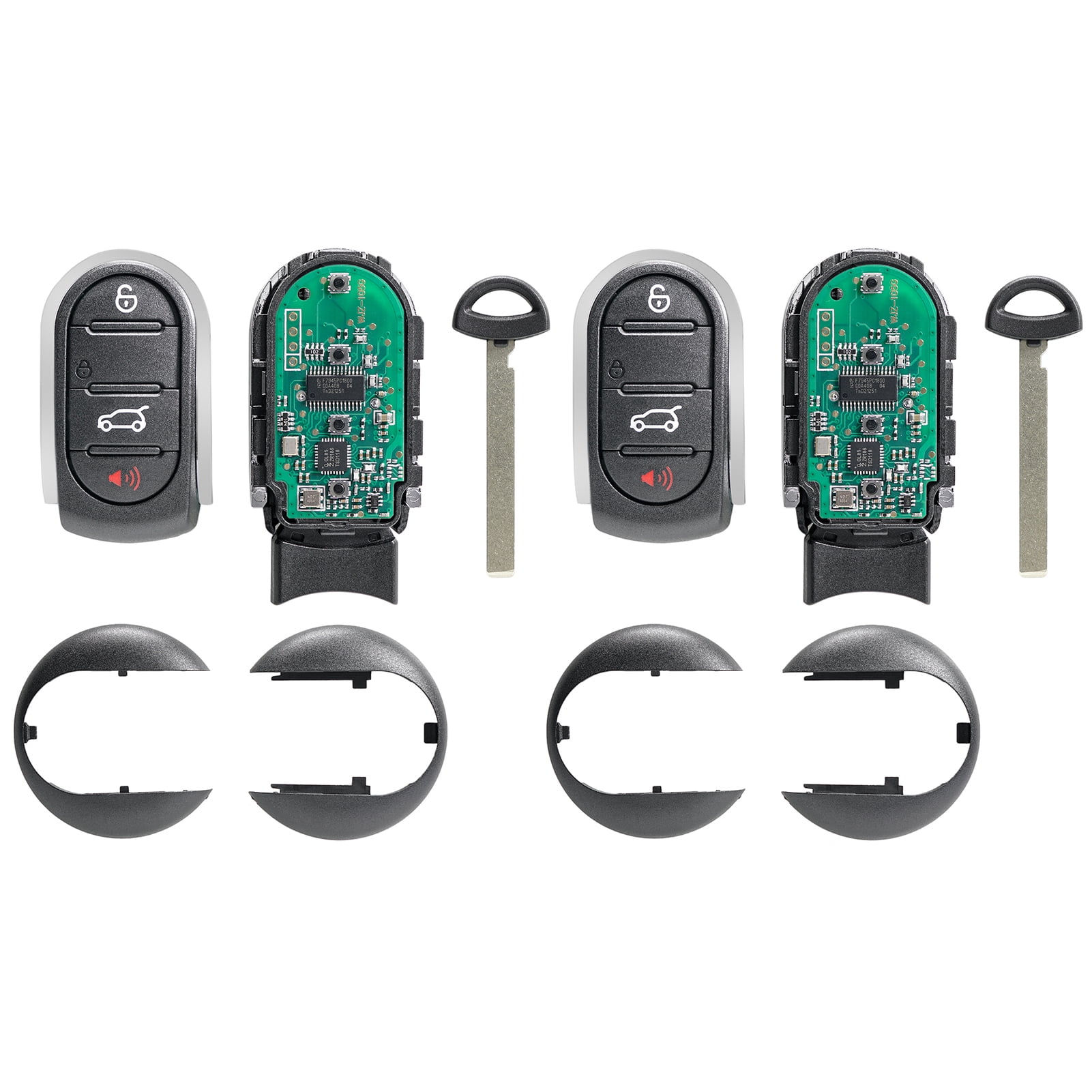 2PCS BestKey Remote For Mini Cooper 2015 - 2019 Smart Remote Key Fob 434MHZ NBGIDGNG1 4 BTN