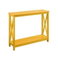 thumbnail image 3 of Pemberly Row Transitional Console Table in Yellow Wood Finish, 3 of 5