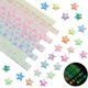 thumbnail image 1 of 840 hojas de papel de origami luminoso de 10 colores, tiras de papel plegables con estrellas de colores rosa, morado, amarillo, azul y verde., 1 of 5