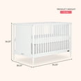 thumbnail image 2 of Dream On Me Clover 4 In 1 Modern Island crib With Rounded Spindles I Convertible Crib I Mid- Century Meets Modern I Coordinates With The Clover Changing Table In White Finish, 2 of 9