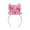 Pink#002, variant on Stylish Black Open-Crown Bunny Ear Hat, Girls' Fashionable Easter Headpiece for Egg Hunts & Party Fun
