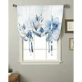 thumbnail image 3 of Summer Plants Flowers Watercolor Curtains for Living Room Bedroom Modern Tie Up Window Curtain Kitchen Short Curtain, 3 of 6