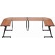 thumbnail image 4 of HHQHHQA  L-Shaped Corner Desk Computer Gaming Desk - 58 Inch Modern Home PC Table Office Writing Workstation, Bright Walnut, 4 of 7