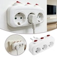thumbnail image 2 of Creatine 3 Way Plug Power Strip With Individual Switches – European Standard 2 Pin Wall Tap Extender Independent On/Off Buttons Compact Splitter For Home And Trave, 2 of 6