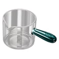 thumbnail image 1 of Taza medidora de café, taza de leche de vidrio de borosilicato alto con asa, dos unidades de medida, taza de leche de vidrio expreso para uso diario verde y 125ml, 1 of 8