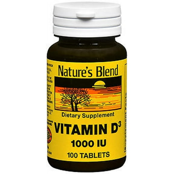 Nature's Blend Vitamin D3 1000 IU Tablets, 100 Count