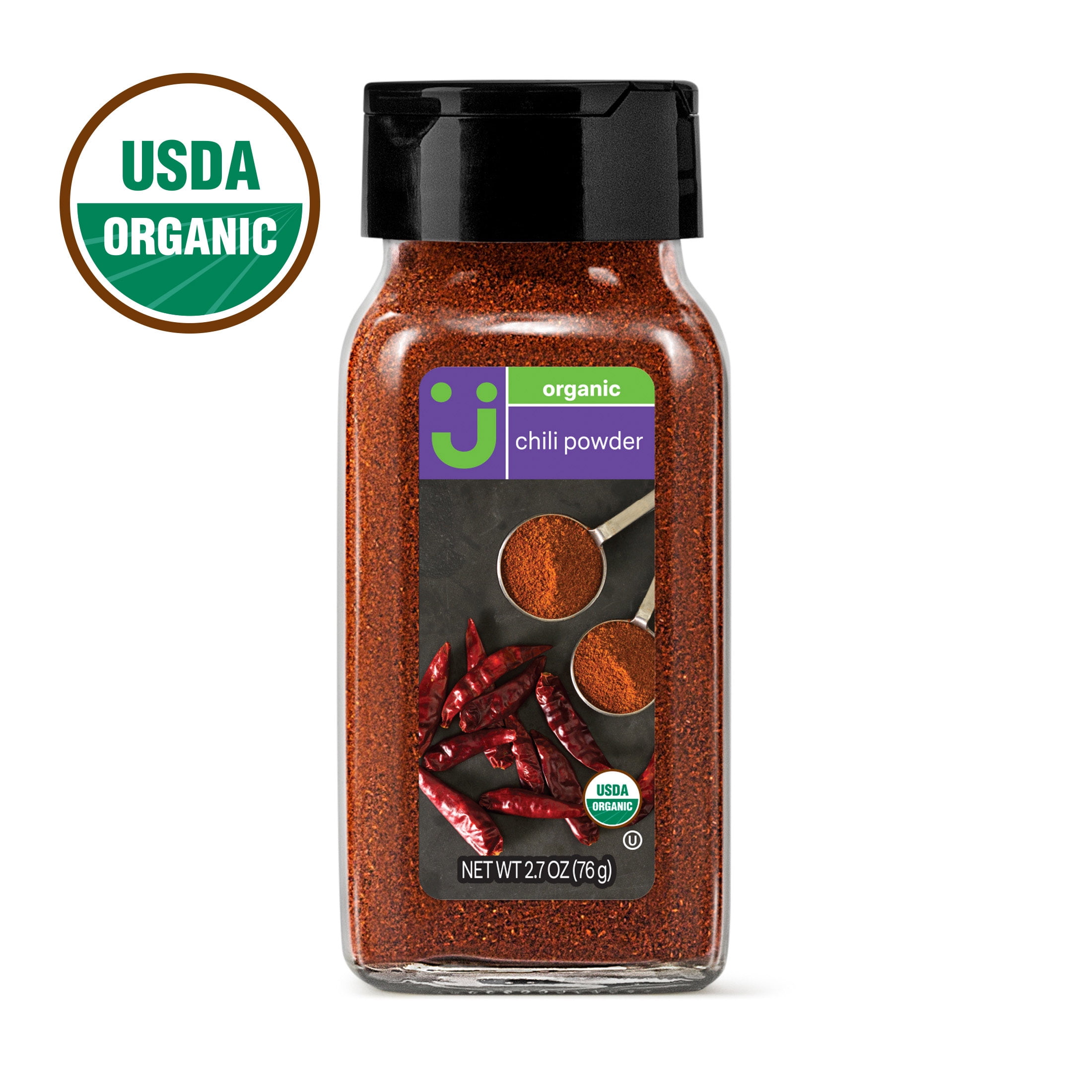 Uniquely J Organic Chili Powder, 2.7 oz