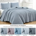 thumbnail image 5 of Chezmoi Collection Luca 3-Piece Oversized Bedspread Set, King Size, Cool Gray, Summer Quilt Lightweight Microfiber Bedspread 118 x 106, Floral Medallion Pattern Coverlet for All Season, 5 of 9