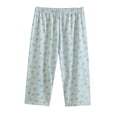 thumbnail image 2 of Womens Soft Cotton Capri Pajama with Elastic Waistband Comfy Casual Printed Loose Fit Sleepwear Bottoms XL-5XL, 2 of 4