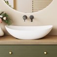 thumbnail image 2 of Hansabenne DJ-7811A Oval Vitreous China Bathroom Sink White Ceramic Vessel Sink, 2 of 10