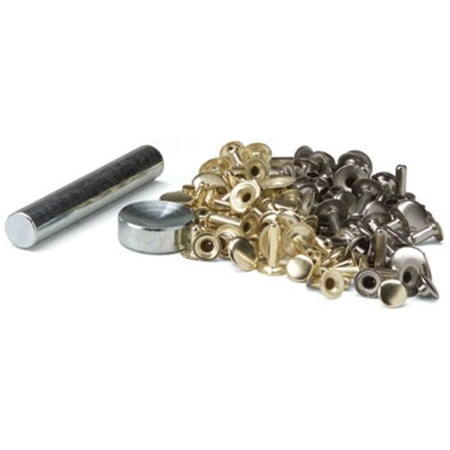 Leather Assorted Craft Easy-To-Do Series Rapid Rivets, Sixty assorted rivets and two piece setting tool By Tandy Leather Factory ()