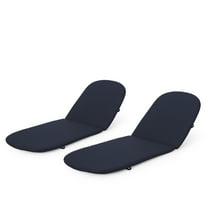 Noble House Waverly Outdoor Chaise Lounge Cushions (Set of 2) in Navy Blue
