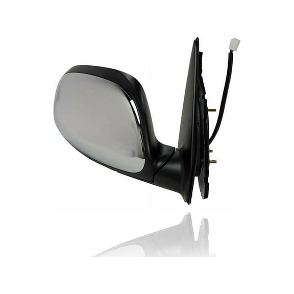 Door Mirror - Compatible/Replacement for '03-06 Toyota Tundra SR5/Double Cab - Powered, Heated Chrome - Right Hand - Passenger - 879100C100