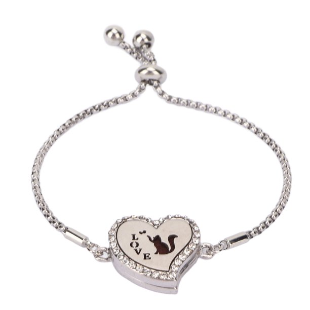 Pulsera Difusora de Aromaterapia Pulsera Difusora de Aceite Esencial de Amor de Acero Inoxidable para Mujer ANGGREK Otros