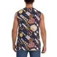 thumbnail image 4 of Lsque Cartoon Space 1 Print Men's Cotton Blend Sleeveless Muscle Shirts (S-3XL)- Moisture Wicking, Odor Protection, UPF 30+,XX-Large, 4 of 8