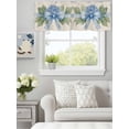 thumbnail image 4 of Blue Flower Bow on Beige Linen Valances for Windows,Kitchen Valance Rod Pocket Short Curtain, Spring Watercolor Botanical Valance Curtain Window Valances for Bedroom Bathroom Living Room 54x18in, 4 of 9