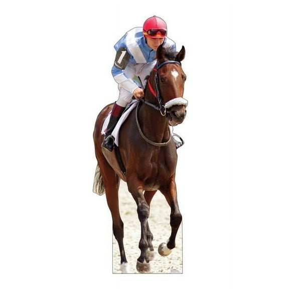 85 x 31 in. Horse & Jockey Life-Size Cardboard Cutout