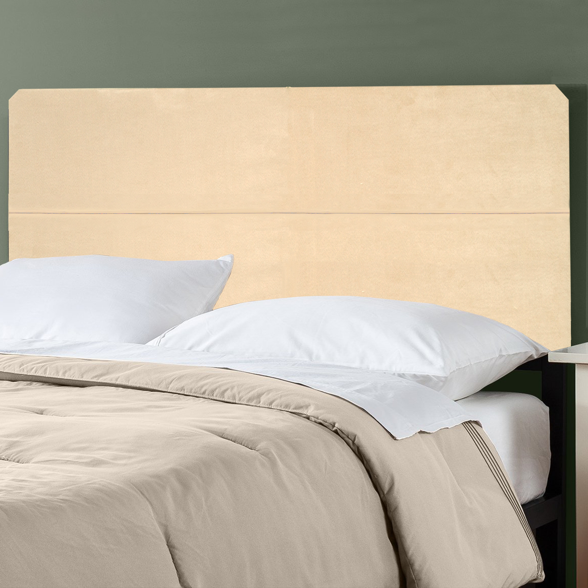 Greaton, Upholstered Fabric Headboard, Beige, King Size (includes headboard only)