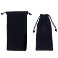 thumbnail image 2 of 4 Pcs Black Flocked Cloth Watch Storage Bag Jewelry Pouches Drawstring Bags, 2 of 3