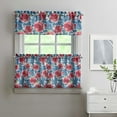 thumbnail image 2 of Bright Colorful Floral Kitchen Curtains - 3 PC Set with Valance for Rustic Decor, 2 of 6