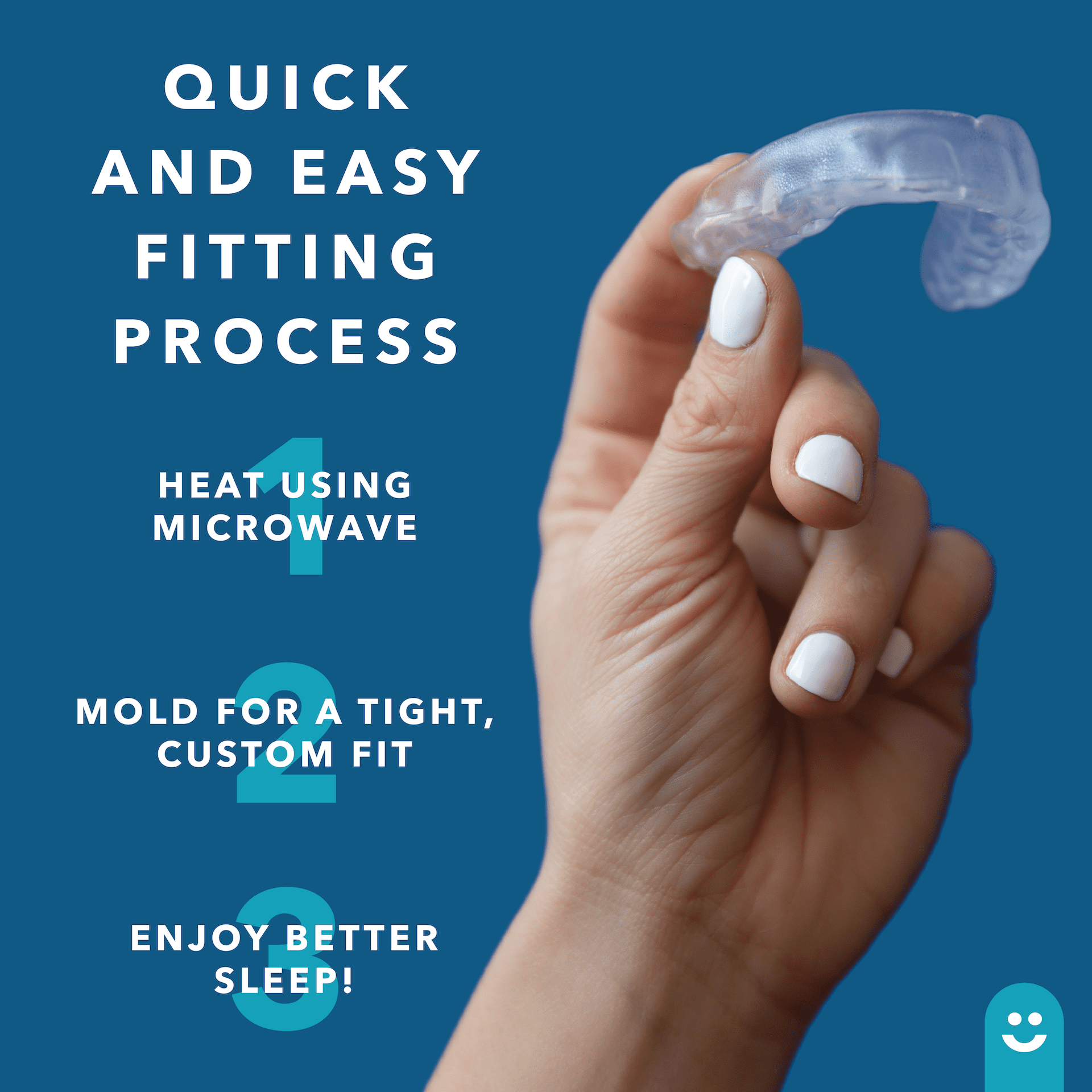 Just Smile Night Guard 2 Pack - Mouth Guard for Teeth Clenching and Grinding, Comfortable Fit for Light and Heavy Clenching (Clear)