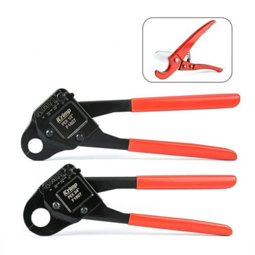 ICrimp PEX Pipe Cutter For 3/8'', 1/2'', 3/4'', 5/8'', 1'' PEX & PVC Pipes, Radial PEX Tubing Cutting Tool With Extra Blade