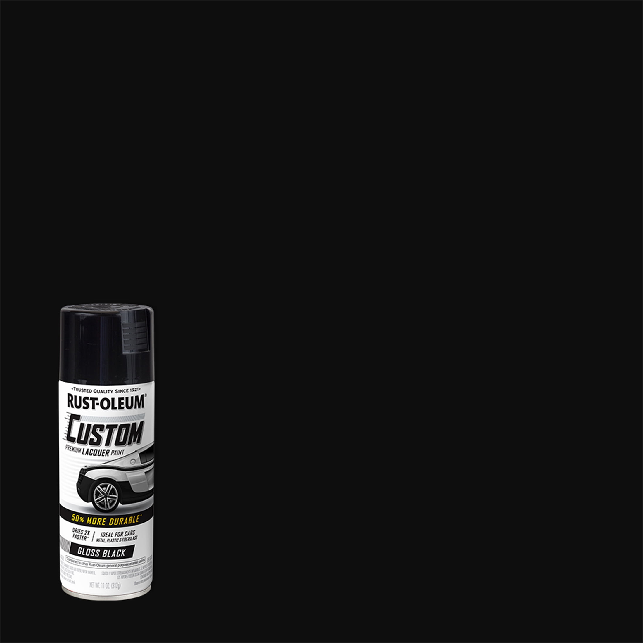 (4 pack) Rust-Oleum Automotive Custom Lacquer Gloss Spray Paint, Black, 11 oz