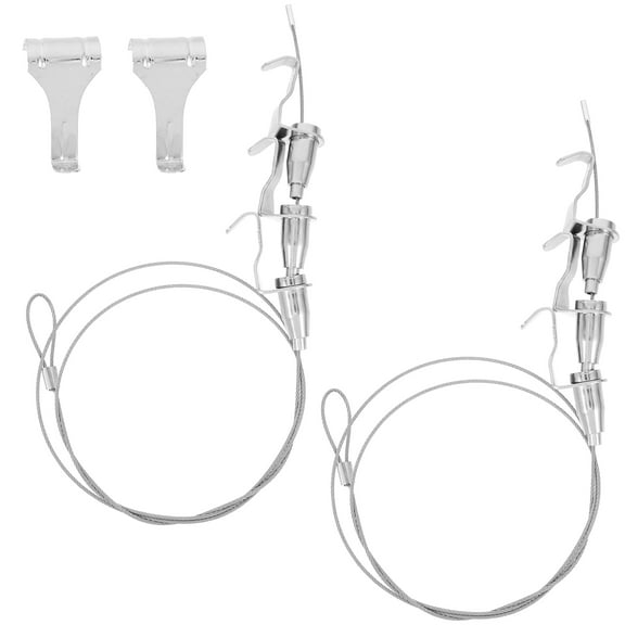 PENIKOKO 2Pcs Heavy Duty Picture Wire Hanging Kit Silver Adjustable Length