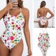 thumbnail image 2 of Gibobby Trajes de Baño Mujer Traje de baño delgado sexy con estampado de bikini para mujer(Blanco,CH), 2 of 4