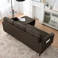 thumbnail image 6 of Miekor Furniture Convertable Sofa Bed with Built-in Storage Space Brown 0006, 6 of 16