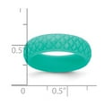 thumbnail image 2 of Silicone Sky Blue Mermaid Pattern 5.7mm Domed Band Size 6 Ring for Women and Men - .8 Grams, 2 of 2