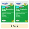 (2 pack) Equate Non-Drowsy Severe Sinus Congestion & Pain Caplets, 24 Count
