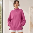 thumbnail image 4 of Basysin Sweatshirts For Women Side Slit Oversized Pullover Tops with Pocket | Long Sleeve Casual Sweatshirts Atheltic Workout Sweater Tops Fall Fashion, 4 of 5