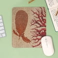 thumbnail image 3 of CafePress - Red Coral Burlap Beach Decor Mousepad - Non-slip Rubber Mousepad, Gaming Mouse Pad, 3 of 5