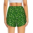 thumbnail image 4 of Xecao's Happy St. Patrick's day for a double-layer running short for women, perfect for gym, tennis, and more, featuring a convenient pocket., 4 of 9