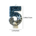 thumbnail image 3 of Luxcidy 2.95" Birthday Candles Number 5 for Cake, Cute Birthday Candles with Conch, Starfish Sequins Number Candles for Birthday Party Wedding Anniversary Decorations, 3 of 6