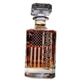 thumbnail image 1 of Decantador de Whisky Grabado en Vidrio Ormromra Bandera Estadounidense 12*17*8cm, 1 of 6
