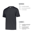 thumbnail image 3 of Russell Athletic Core Performance Short Sleeve T-Shirt, 3XL, Stealth, 3 of 5
