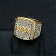 thumbnail image 3 of PAMTIER Men's Stainless Steel Jewelry Hip&nbsp;Hop&nbsp;Punk&nbsp;Micro&nbsp;Pave&nbsp;CZ&nbsp;Boss&nbsp;Ring Gold Size 10, 3 of 5