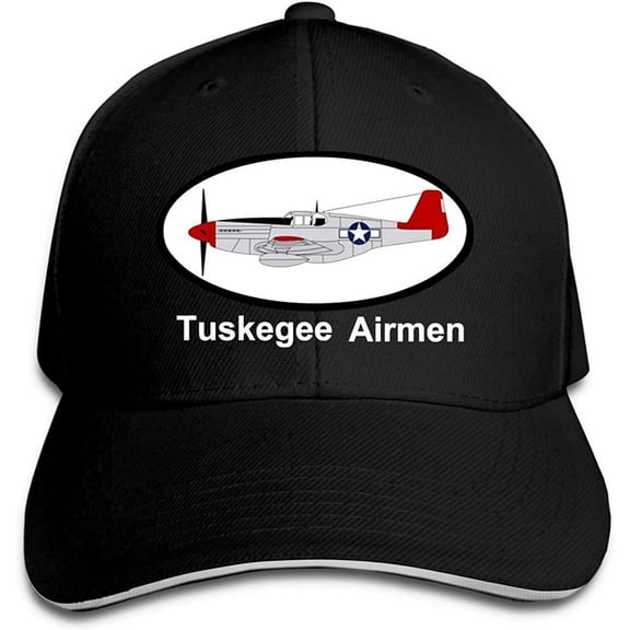P-51 Redtail - Tuskegee Airmen Baseball Caps Sandwich Caps Black