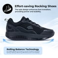 thumbnail image 4 of AOV Men's Shoes Walking Arch Support Orthotic Sneakers Plantar Fasciitis Wide Tennis Shoes for Heel and Foot Pain Relief AllBlack 10, 4 of 8