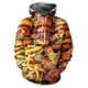 thumbnail image 2 of Sudadera con capucha con estampado 3D de hamburguesas y patatas fritas, moda informal, divertida, con patrón de comida rápida, sudaderas con capucha para hombre, manga larga, abrigo de gran tamaño, 2 of 5