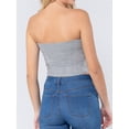 thumbnail image 4 of A2Y Women's Basic Sexy Cute Tube Strapless Cotton Tank Top Light H Grey L, 4 of 4