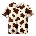 thumbnail image 2 of Smupbvky Toddler Boys Girls Cow Print T Shirt Short Sleeve Crew Neck Tops Casual Soft Cute Summer Tee Loose Fit (4-5 Years, Multicolor), 2 of 7