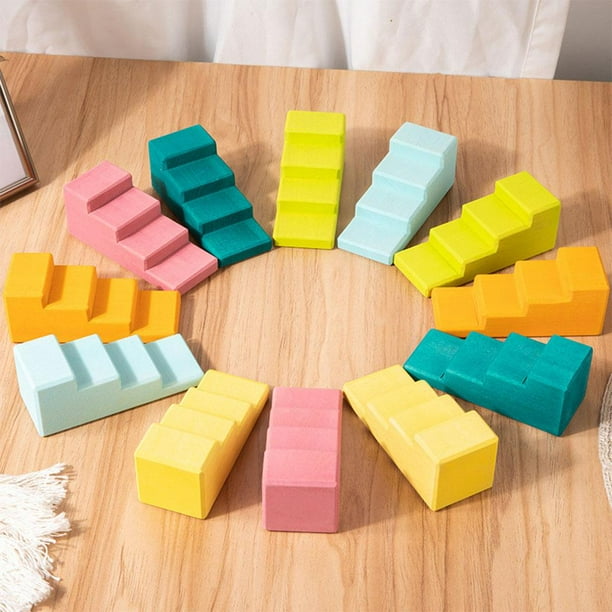 Bloques de Construcción de Conjunto Construcción Mano Ojos Coordinación Puzzle Tableros Educativos Tempranos Juguetes Simétricos para Macarrón CUTICAT Juguetes de ladrillo