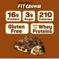 FITCRUNCH Chocolate Chip Cookie Dough, High Protein Baked Bar, 16g